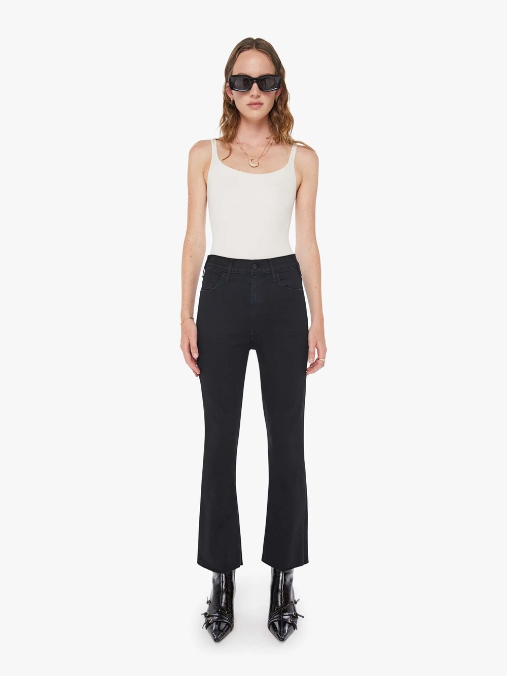 MOTHER The Hustler Ankle Fray Jeans